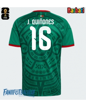 Mexic Julian Quinones #16 Tricou Fotbal Replică Mondial 2026 Barbati Acasa